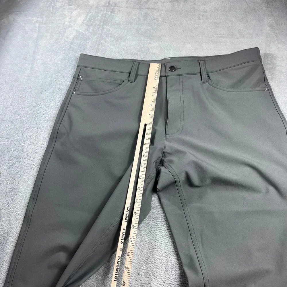 FootJoy Mens Athletic Fit Golf Pants Gray‎ 5-Pocket Stretch W35 L34